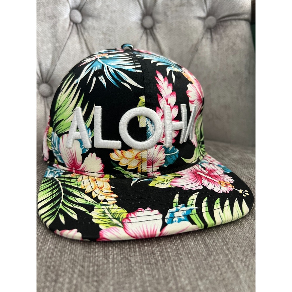 Double Portion Supply Aloha Tropical Print Snap Back hat